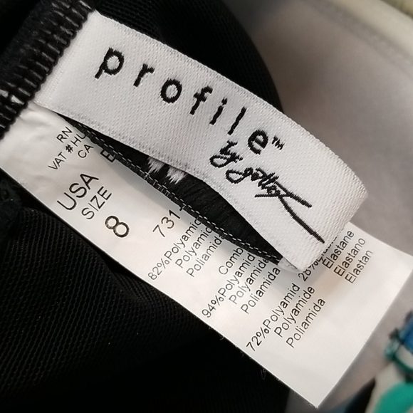 Profile by Gottex Blue & Black Flyaway One piece Swimsuit 8 - Picture 8 of 11